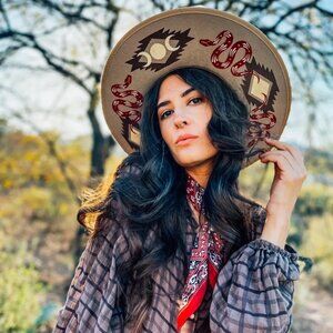 Luna Bloom Hand-Painted Hat